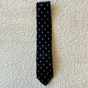 J. Crew black skull tie. 100% silk.